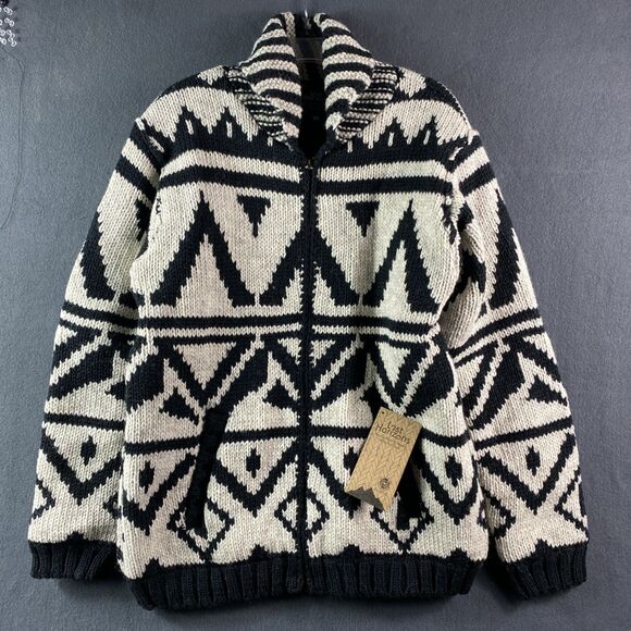 NWT Lost Horizons Wool Zip Jacket Medium
Black Cream Nordic Southwest
Handmade - Picture 1 of 14